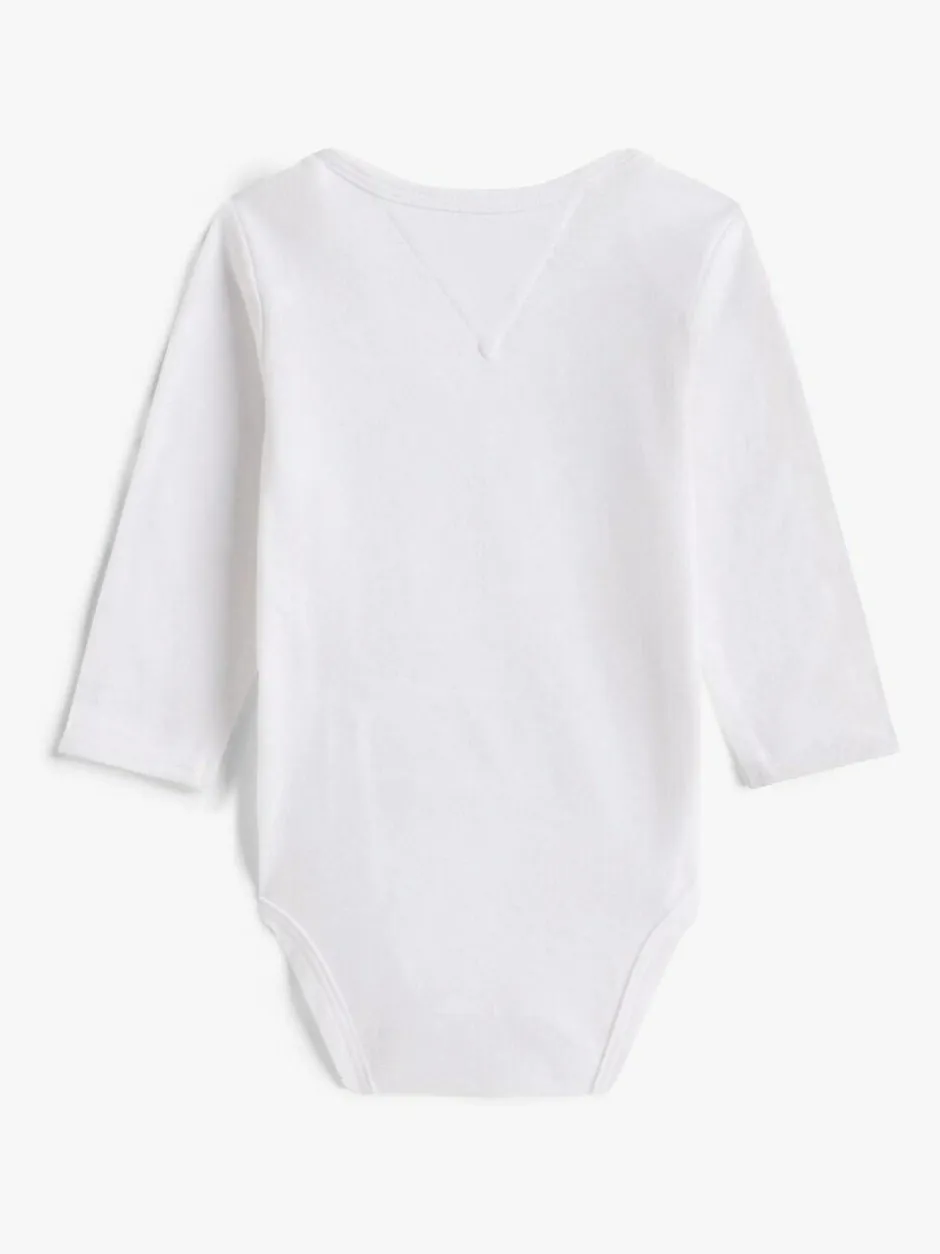 Tommy Hilfiger Logo Jersey Long Sleeve Bodysuit White Online
