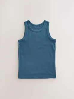 Next Cotton Vests 10 Pack (1.5-16yrs) Tonal Blue Discount