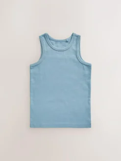 Next Cotton Vests 10 Pack (1.5-16yrs) Tonal Blue Discount