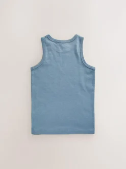 Next Cotton Vests 10 Pack (1.5-16yrs) Tonal Blue Discount