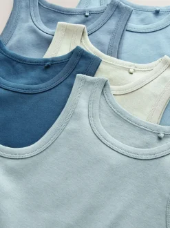 Next Cotton Vests 10 Pack (1.5-16yrs) Tonal Blue Discount