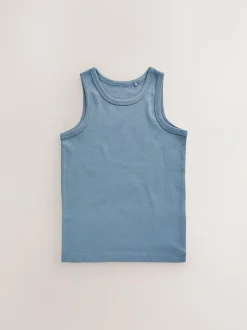 Next Tonal Blue Vests 5 Pack (1.5-16yrs) Outlet