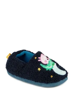 Totes Blue Childrens George Pig Winter Slippers Clearance