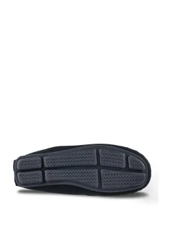 Totes Blue Isotoner Mens Herringbone Lined Moccasin Outlet