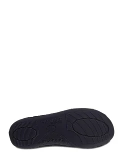 Totes Mens Isotoner Swept Back Popcorn Mule Slippers Blue