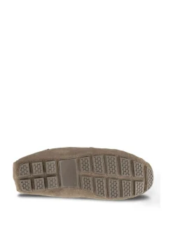 Totes Isotoner Mens Suede Moccasin With Water Repellency Cream New