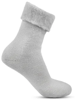 Totes Natural Ladies Brushed Thermal Bed Socks 2 Pack Sale