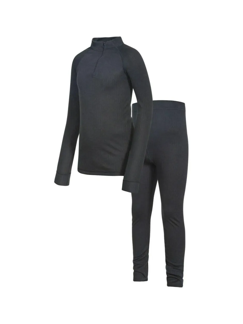 Trespass Adults Unite360 Black Base Layer Set Clearance