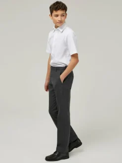 Trutex Shorter Length Slim Leg Senior Boys Grey School Trousers Best