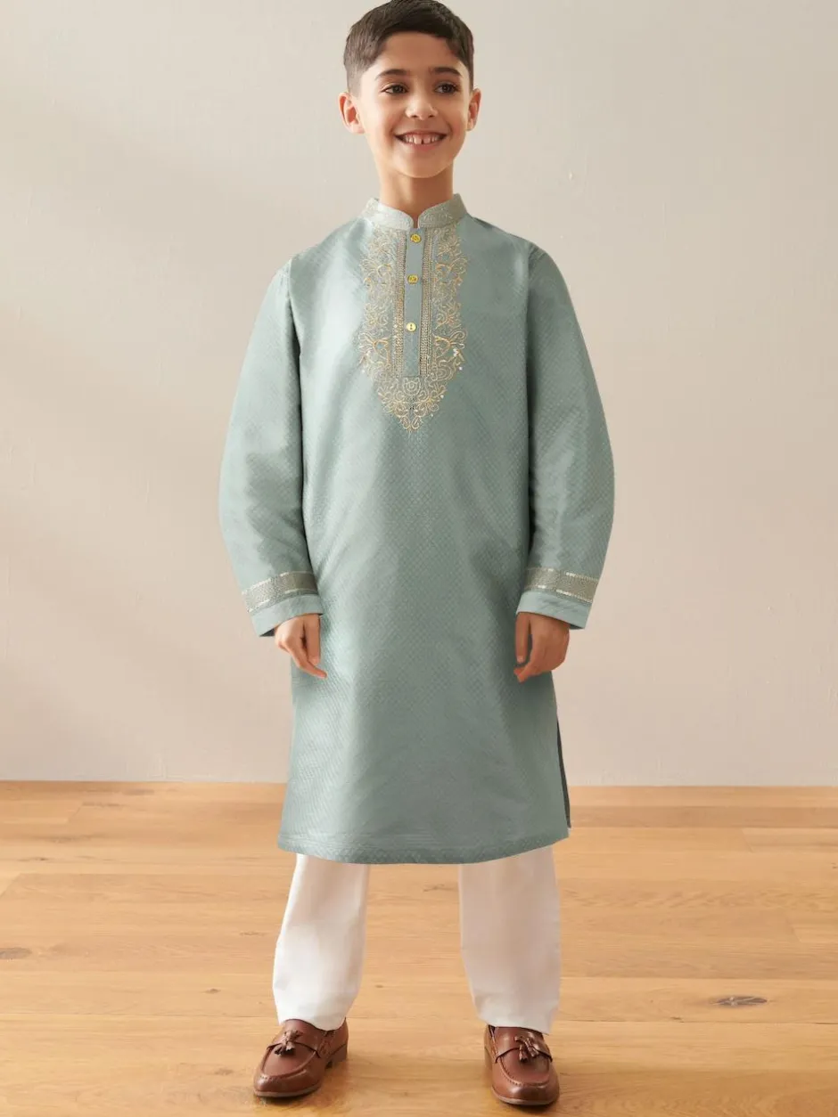 Next Turqouise Blue Eid Kurta (3mths-16yrs) Clearance