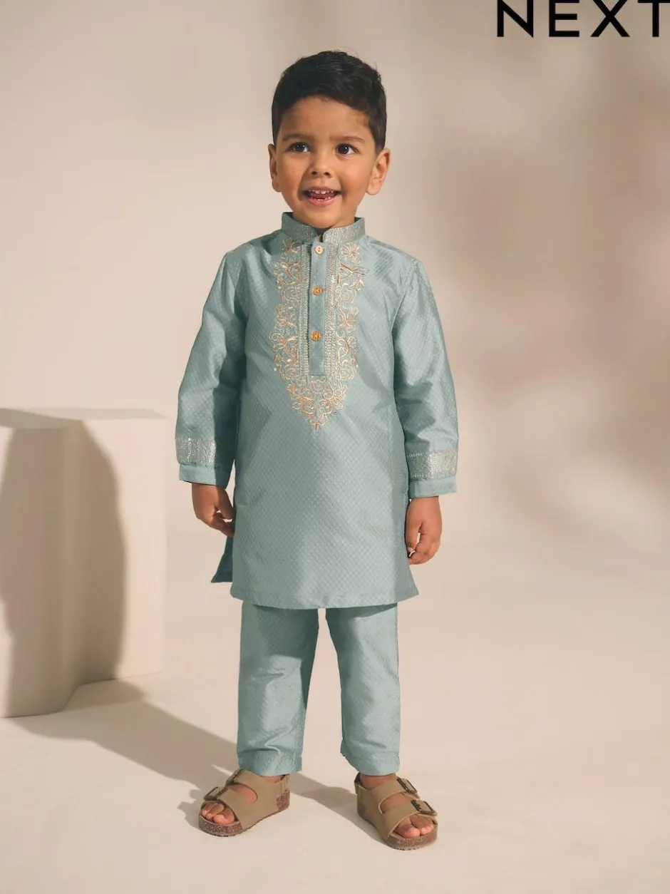 Next Turqouise Blue Eid Kurta (3mths-16yrs) Clearance
