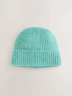 Next Turquoise Blue Ribbed Beanie Containing Wool Hat Online