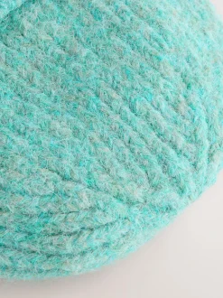 Next Turquoise Blue Ribbed Beanie Containing Wool Hat Online