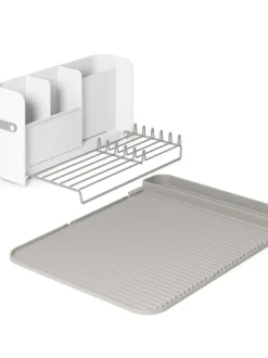 Umbra White Grey Sling Folding Dishrack Outlet