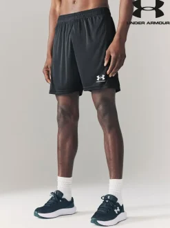 Under Armour Challenger Knit Shorts Black/White Clearance