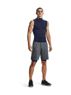Under Armour Heat Gear Long Shorts Blue Hot