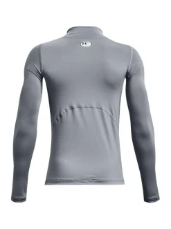 Under Armour Heat Geat Mock Neck Long Sleeve T-Shirt Cloud Grey Clearance