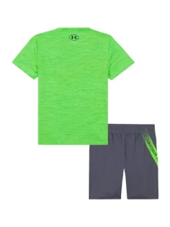 Under Armour Tech Fade T-Shirt and Shorts Set Green New
