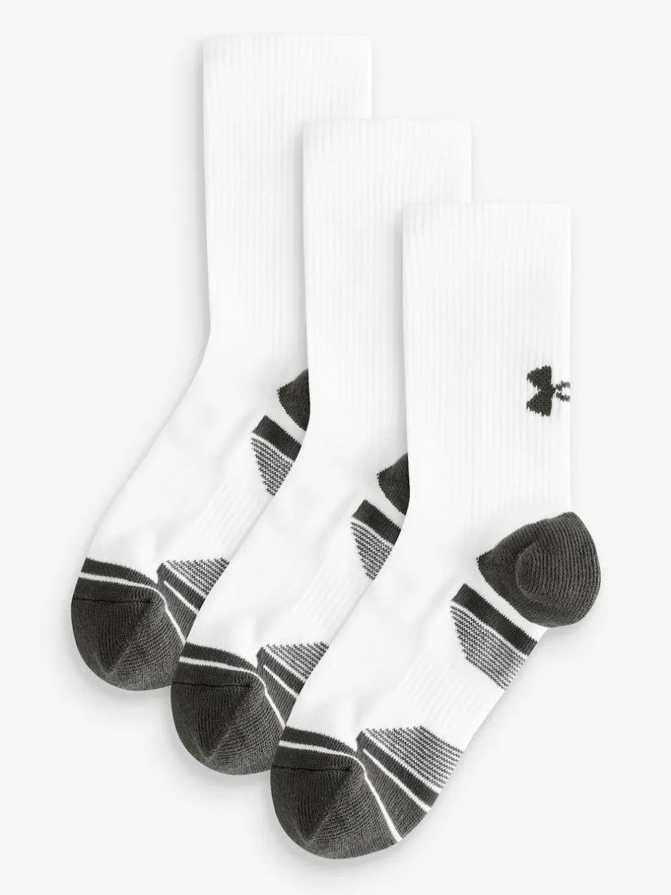 Under Armour Junior Perform Tech Crew Socks 3 Pack White Online