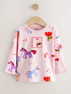 Next Character Long Sleeve Tops 3 Pack (3mths-7yrs) Unicorn Hot