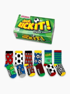 United Odd Socks Green Football Kick Boys Socks 6 Packs Outlet