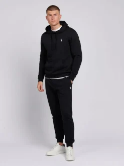 U.S. Polo Assn . Mens Classic Fit Double Horsemen Joggers Black Discount