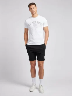 U.S. Polo Assn . Mens Classic Fit 100% Cotton Player 3 Sweat Shorts Black Online
