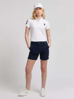 U.S. Polo Assn . Blue Classic Womens Chino Shorts Hot