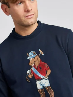 U.S. Polo Assn . Blue Mens Chuck Crew Sweatshirt Sale