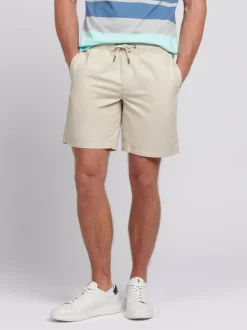 U.S. Polo Assn . Natural Mens Linen Blend Deck Shorts Best