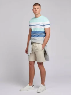 U.S. Polo Assn . Natural Mens Linen Blend Deck Shorts Best