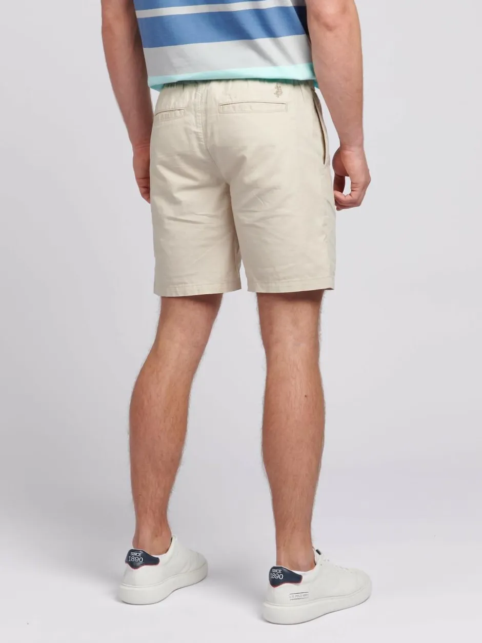 U.S. Polo Assn . Natural Mens Linen Blend Deck Shorts Best