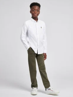 U.S. Polo Assn Boys Oxford Shirt White Clearance