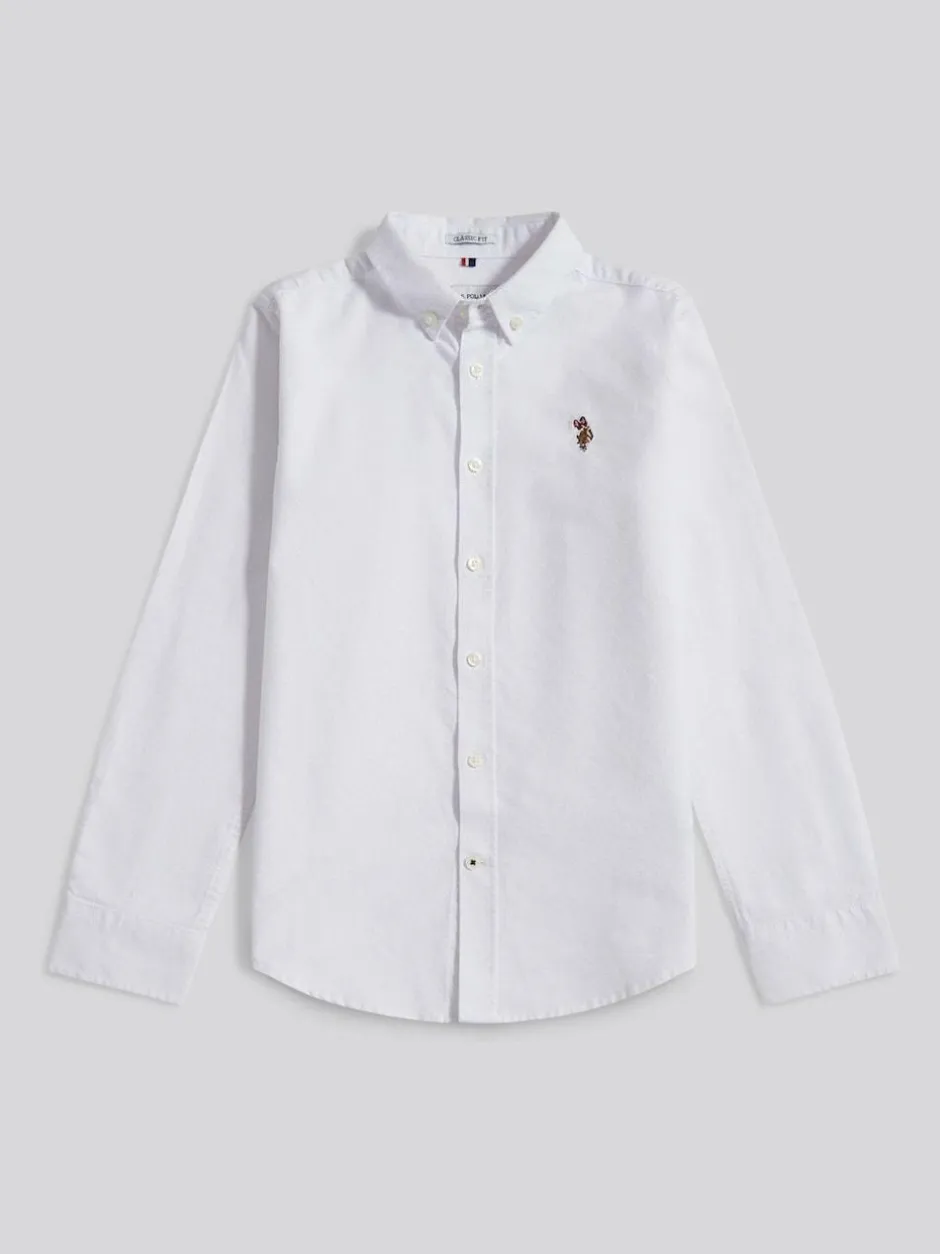 U.S. Polo Assn Boys Oxford Shirt White Clearance