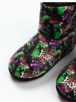 Vanilla Underground Black Minecraft Slipper Boots Outlet