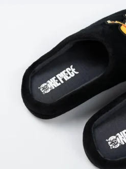 Vanilla Underground Black One Piece Mule Slippers Hot
