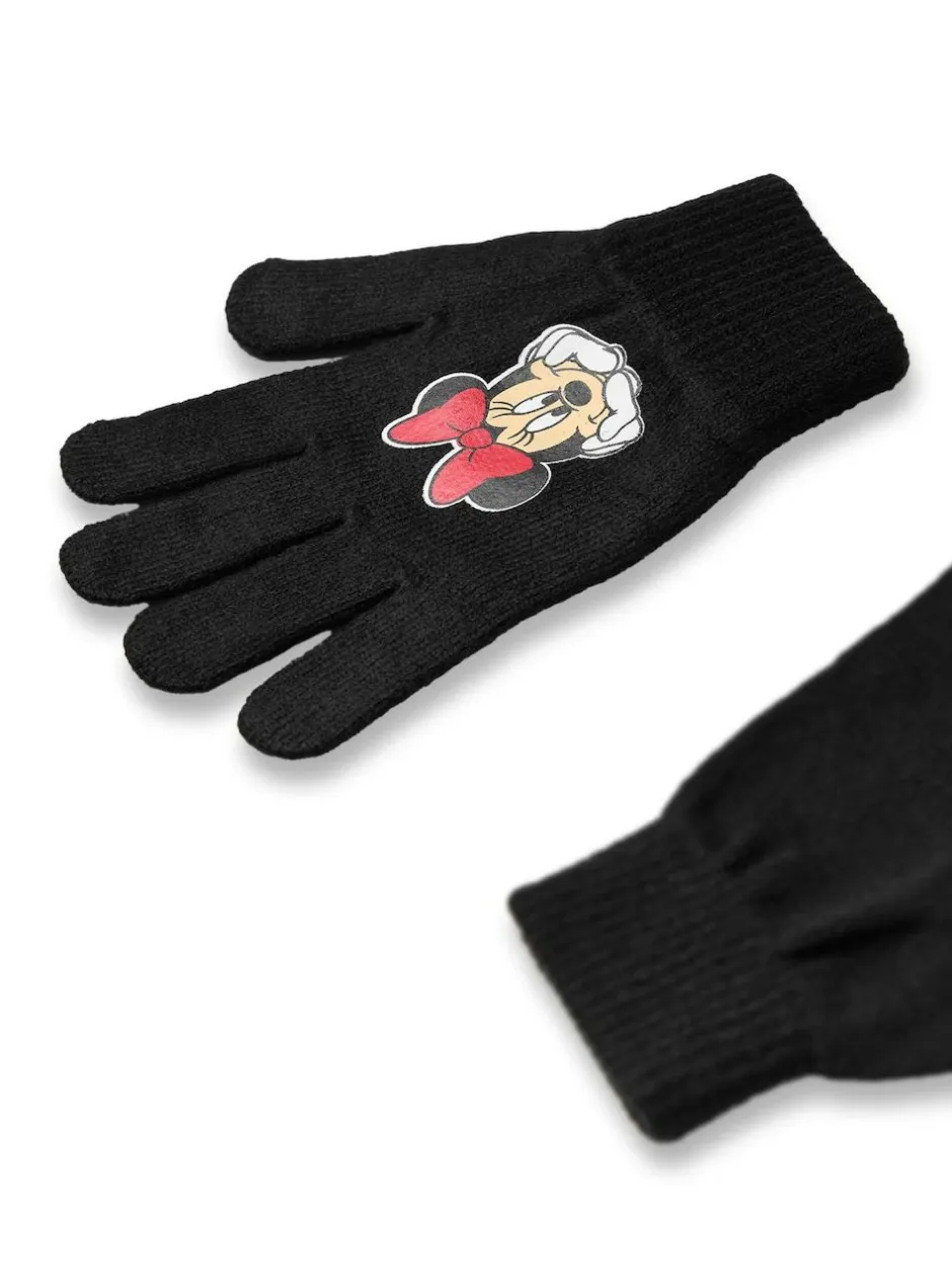 Vanilla Underground Kids Disney Character Winter Hat And Gloves Set Black Discount
