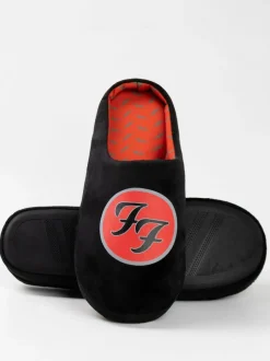 Vanilla Underground Black Foo Fighters Logo Slippers Online