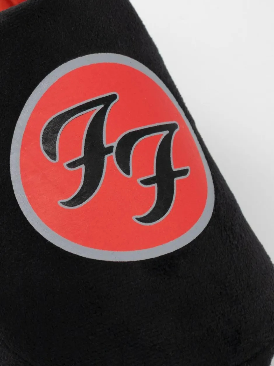 Vanilla Underground Black Foo Fighters Logo Slippers Online