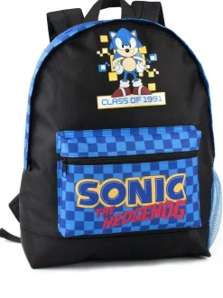 Vanilla Underground Black Sonic Sonic the Hedgehog Boys Checkerboard Pocket Backpack Outlet