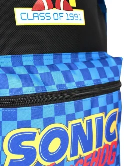 Vanilla Underground Black Sonic Sonic the Hedgehog Boys Checkerboard Pocket Backpack Outlet