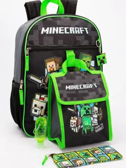 Vanilla Underground Black Minecraft Backpack Set New