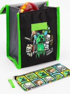 Vanilla Underground Black Minecraft Backpack Set New