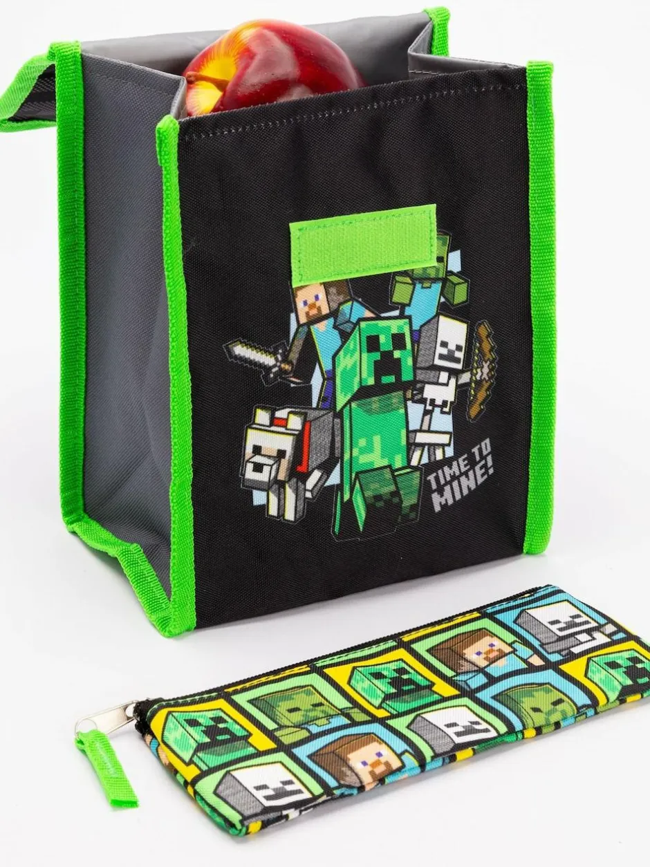 Vanilla Underground Black Minecraft Backpack Set New