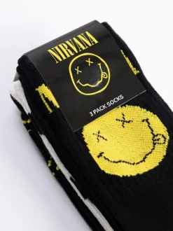 Vanilla Underground Black Mens Nirvana Multicoloured Calf Socks Set of 3 Outlet