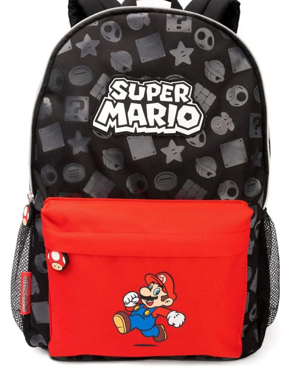 Vanilla Underground Black Super Mario All Over Print Backpack Clearance