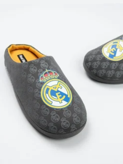 Vanilla Underground Black Real Madrid Logo Slippers Discount