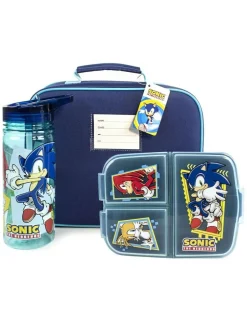 Vanilla Underground Blue Sonic the Hedgehog Girls Sonic, Tails & Knuckles Placement Print Lunch Bag Bottle and Snack Pot Discount