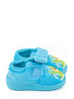 Vanilla Underground Gruffalo Velcro Slippers Blue Hot