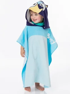 Vanilla Underground Blue Kids Bluey 100% Cotton Towel Poncho Best